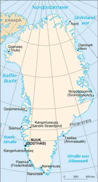 Karte Grönland